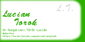 lucian torok business card